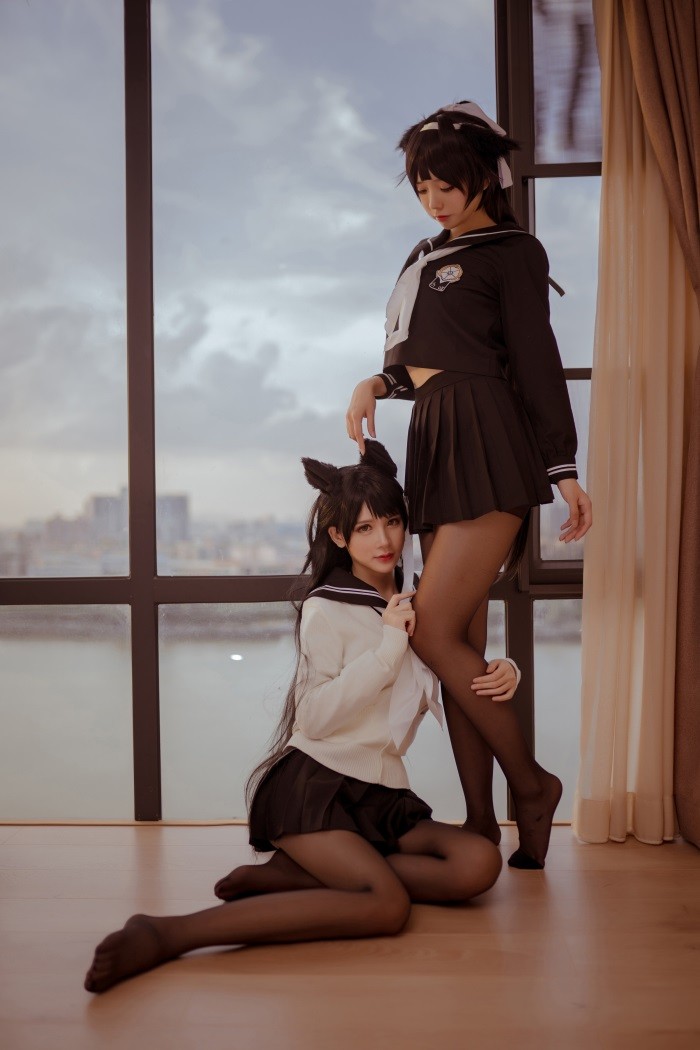 微博红人@小野妹字w 校服-&前羽 [29P/269MB]插图2