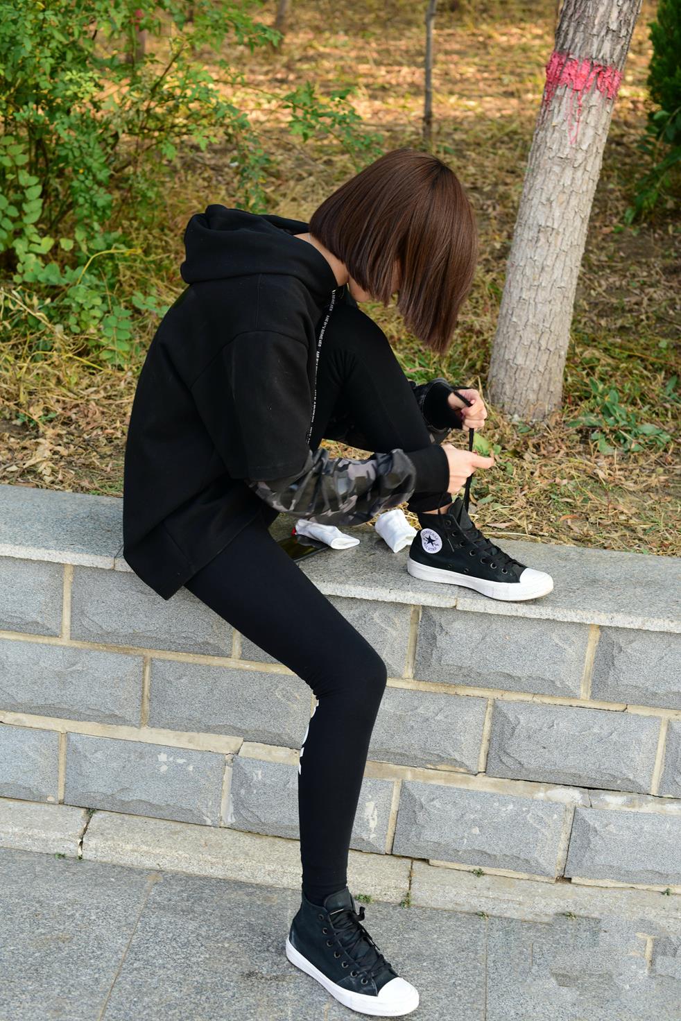 开膛手195期舞蹈生帆布鞋白棉袜 [303P/1V/1.71G]插图4