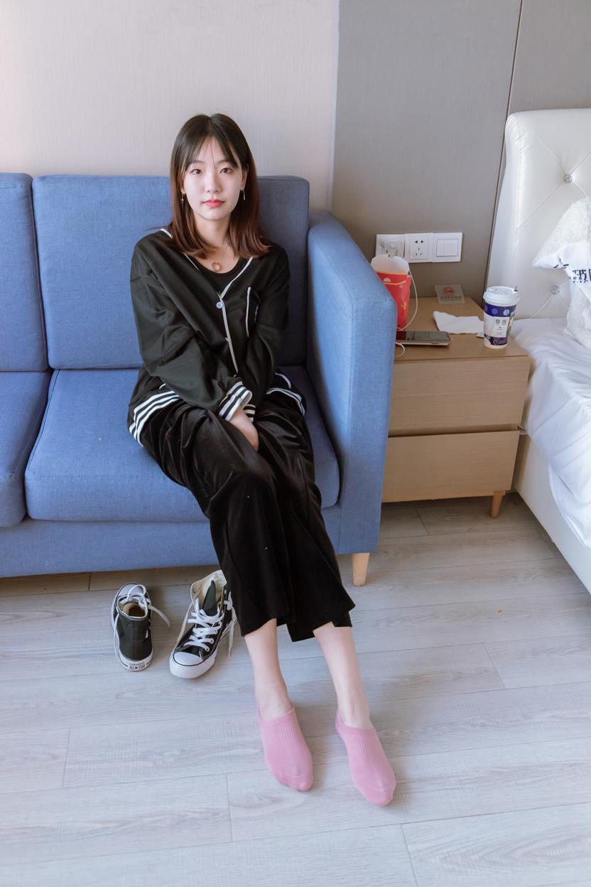 袜啵啵 积分限定作品 20期 高帮帆布鞋粉色棉船袜 [134P/1V/6.09G]插图8