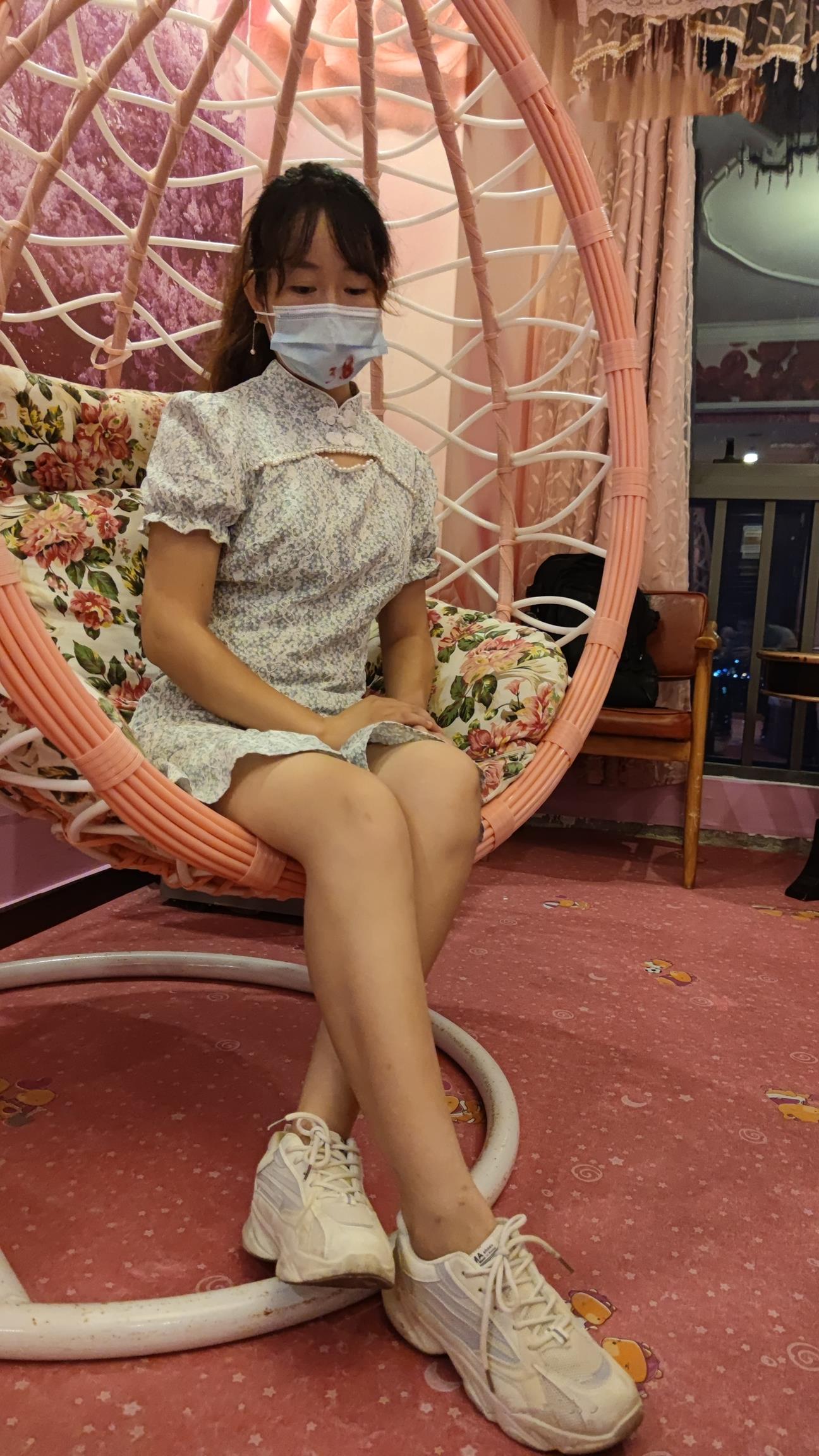 鱼鱼足影 第069期 王婷的旗袍灰色棉船袜 [198P/1V/891M]插图6