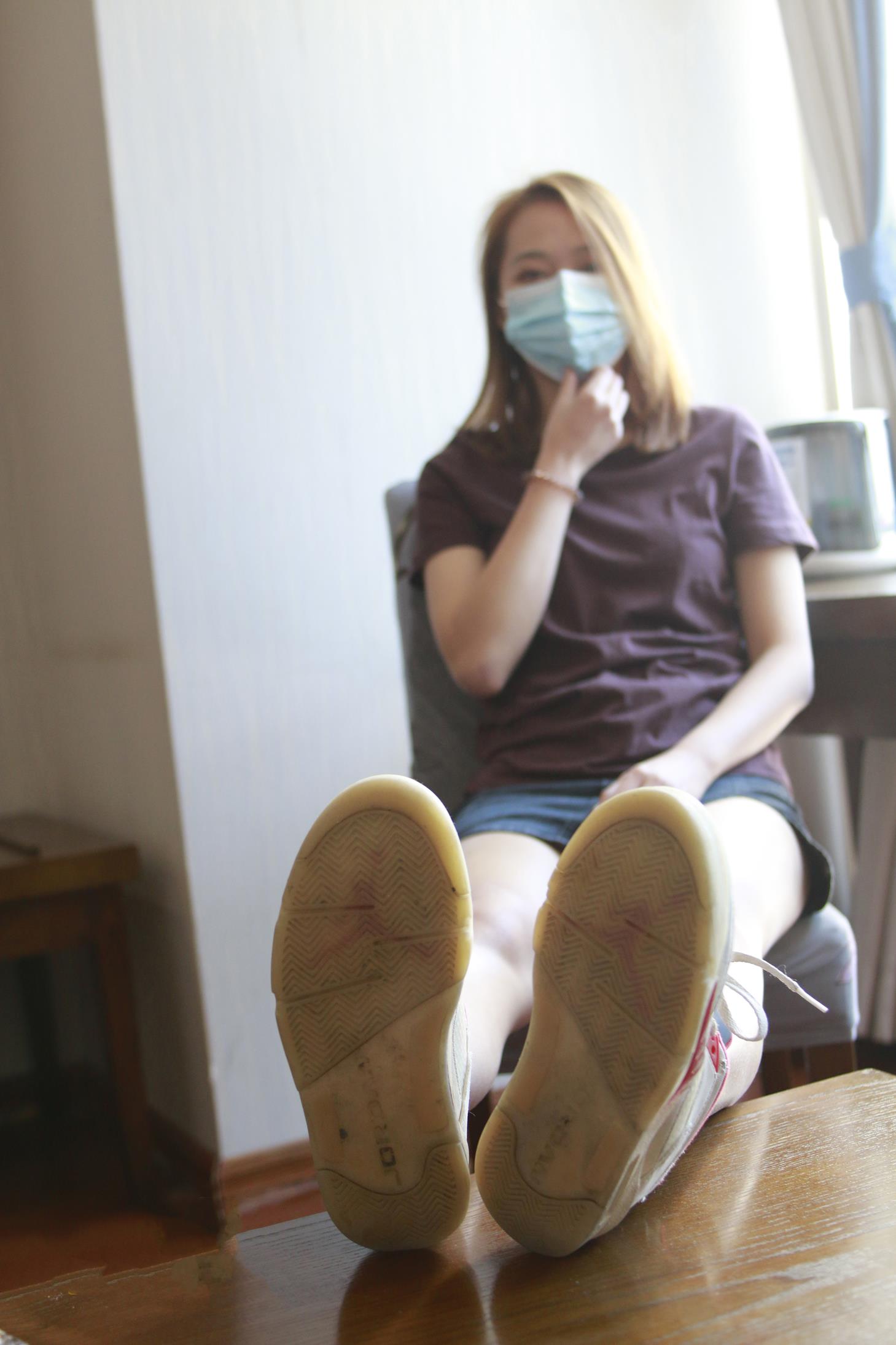 鱼鱼足影 第093期 米米39码棉袜叫裸足 [92P/1V/548M]插图