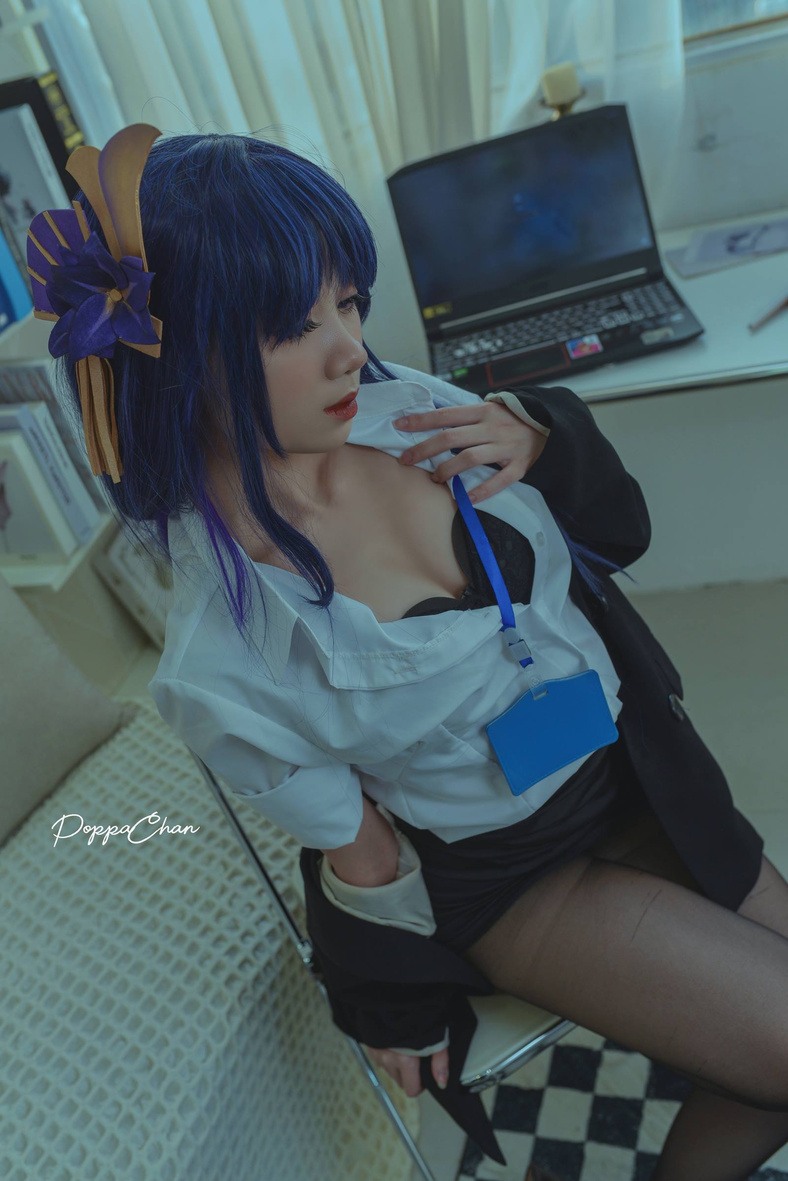 PoppaChan – Raiden Shogun Officer[25P/3V/166MB]插图1