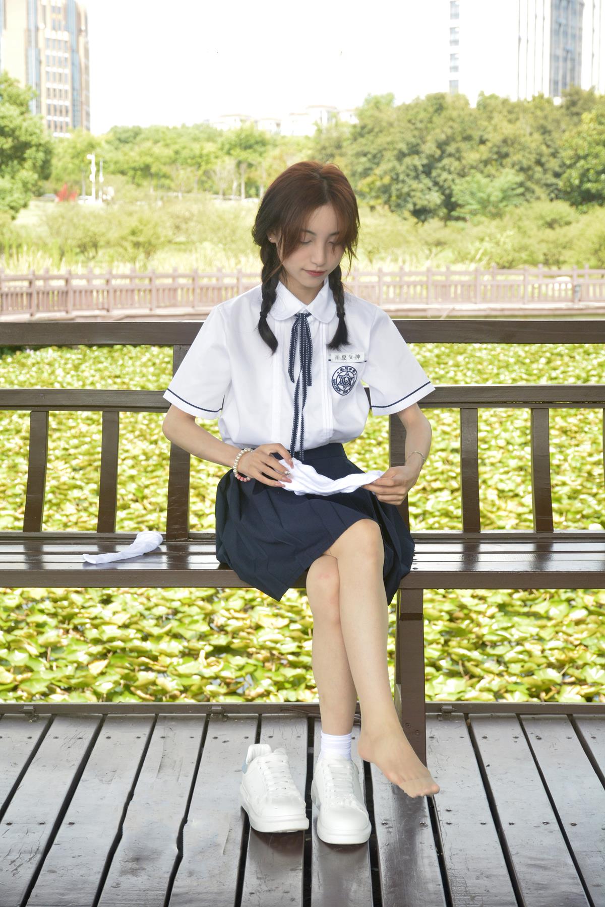 初夏女神 080期 柒柒~职高校服 这可能是我穿过最喜欢的一套校服吧 [140P/1V/5.72G]插图3