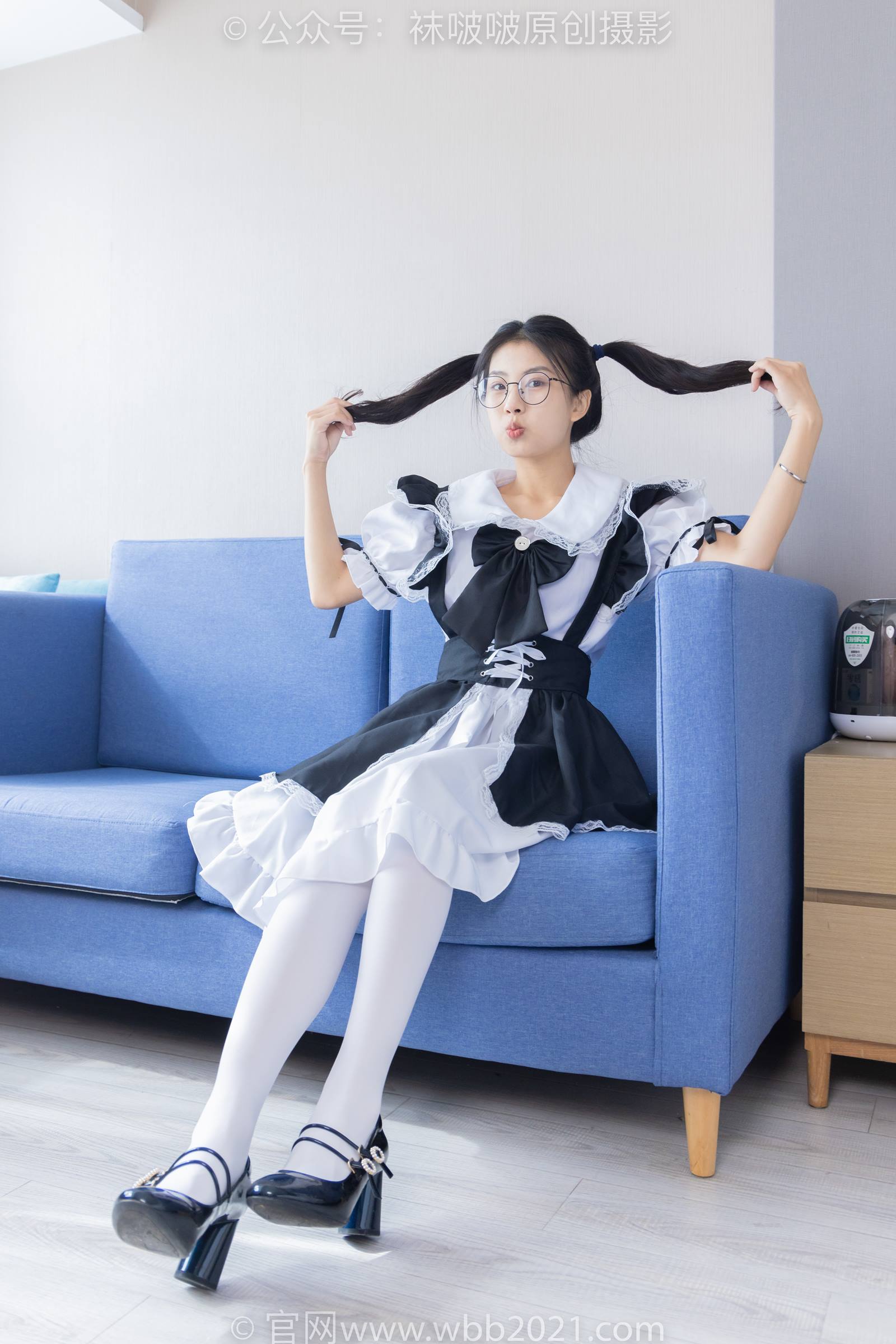 [BoBoSocks袜啵啵]NO.306 奶油-高跟鞋、皮鞋、厚白丝大腿袜、厚肉丝、白棉袜[140P/1V/5.83GB]插图2