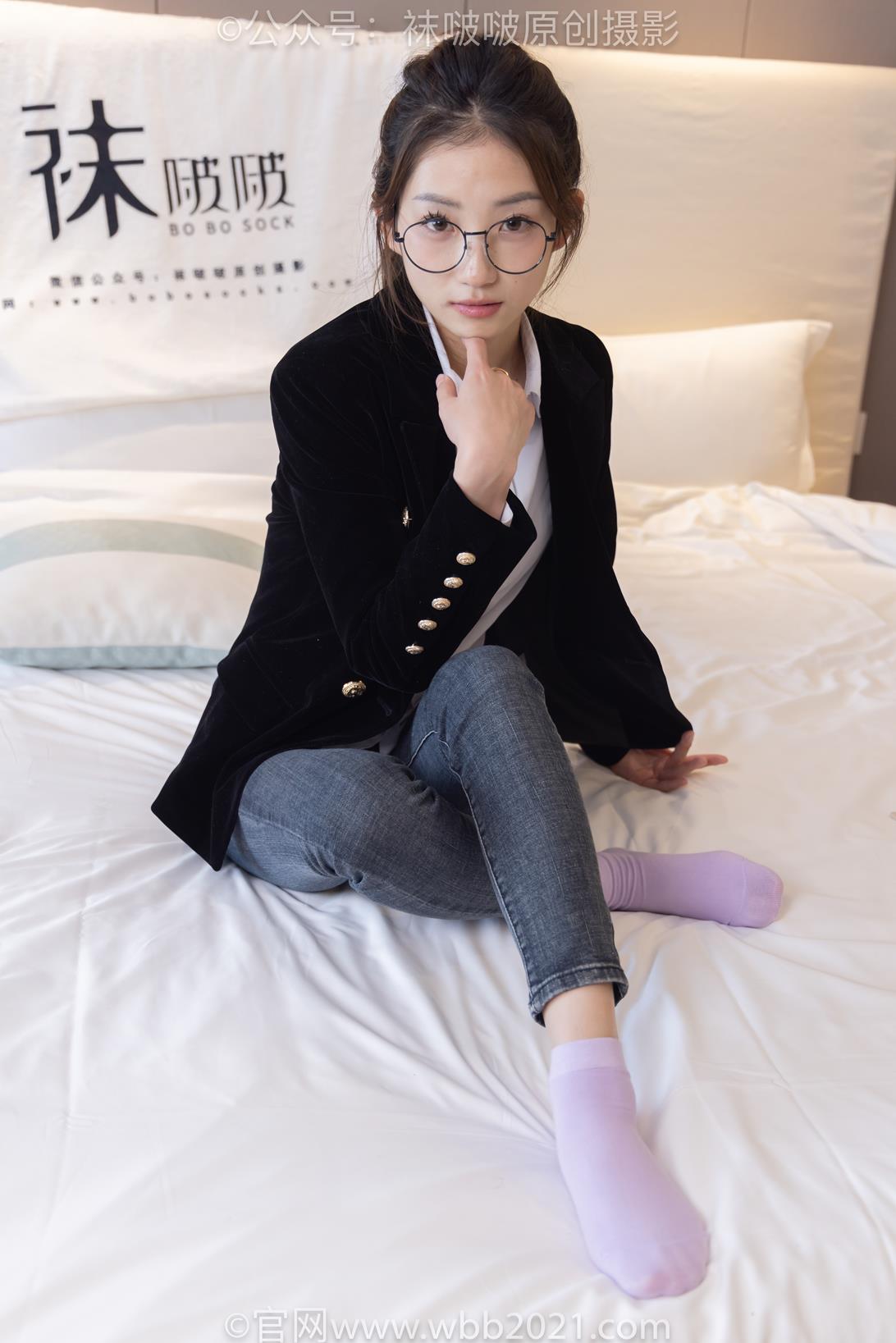 袜啵啵 积分兑换024期 小沫[花絮版加常规版]两双高跟长靴紫色棉袜[150P/2V/8.73GB]插图5