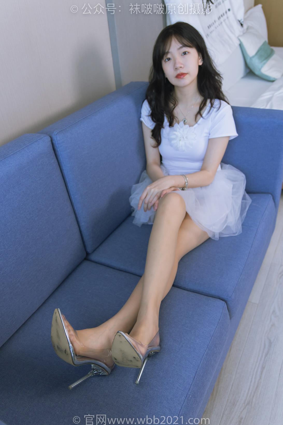 袜啵啵 345期 小甜豆花絮版透明高跟鞋肉丝脚尖加固款裸足芭蕾舞服 [140P/1V/5.65GB]插图