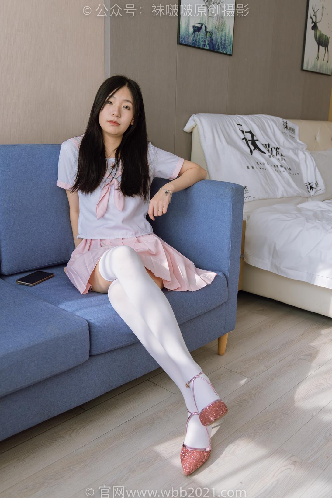 袜啵啵 348期 小甜豆花絮版两双高跟鞋厚白丝大腿袜裸足超香 [170P/1V/7.04G]插图8