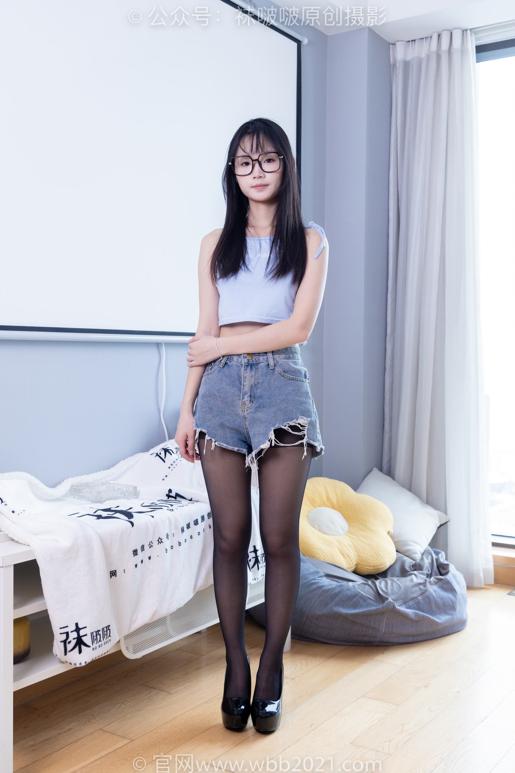 [BoBoSocks袜啵啵]NO.353 甜甜圈-高跟鞋、黑丝、裸足[145P/1V/6.24GB]插图5