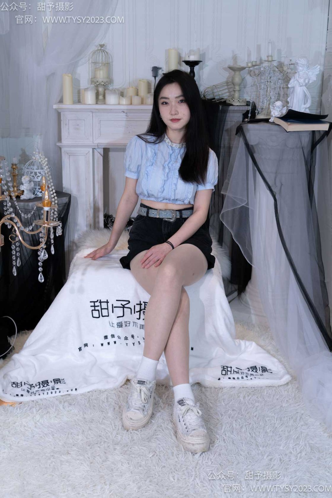 甜予摄影 NO.017 栗栗-板鞋、白棉袜、肉丝（脚尖加固款） [129P/2V/9.88GB]插图2