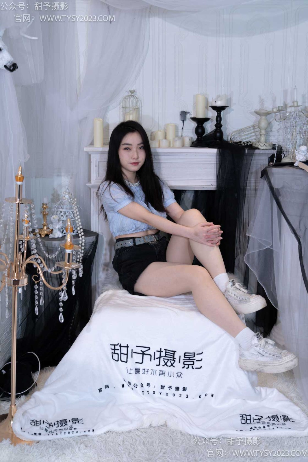 甜予摄影 NO.017 栗栗-板鞋、白棉袜、肉丝（脚尖加固款） [129P/2V/9.88GB]插图