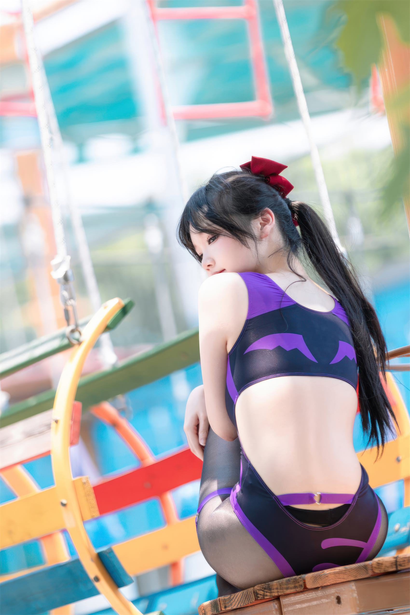 雪晴Astra – 紫色恶魔竞泳[50P/358MB]插图