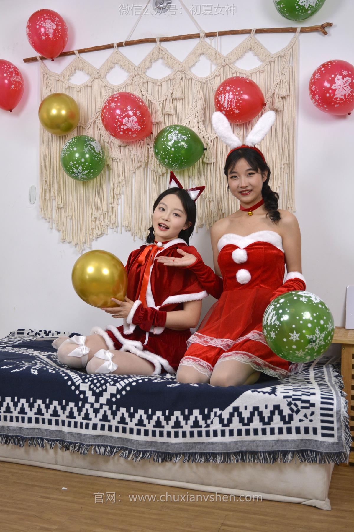 129期 点点、双双~圣诞快乐2023年尾声逮到两只小兔子，祝大家圣诞快乐[140P/2V/1.54G]插图