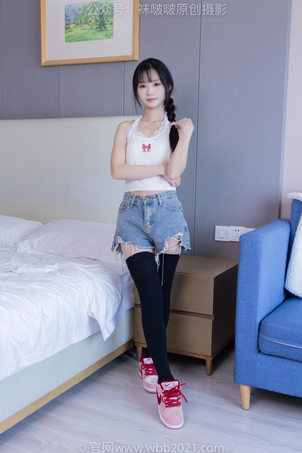 袜啵啵 390期 花絮版 甜甜圈黑丝配AJ超级有味道[148P/1V/6.19G]插图1