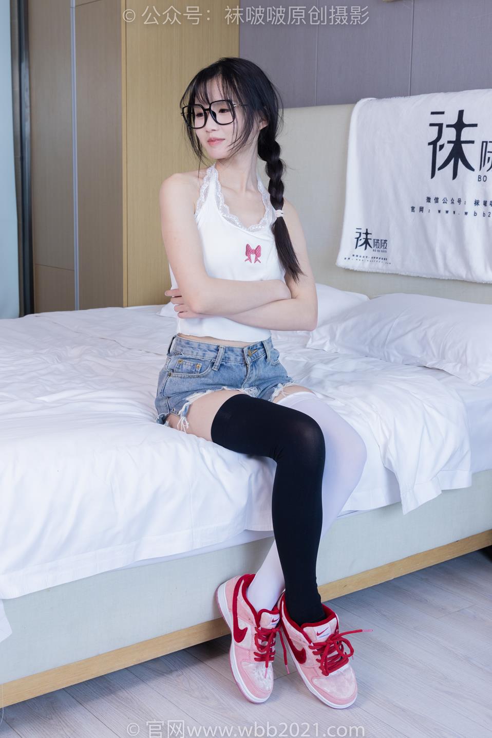 袜啵啵 390期 花絮版 甜甜圈黑丝配AJ超级有味道[148P/1V/6.19G]插图7