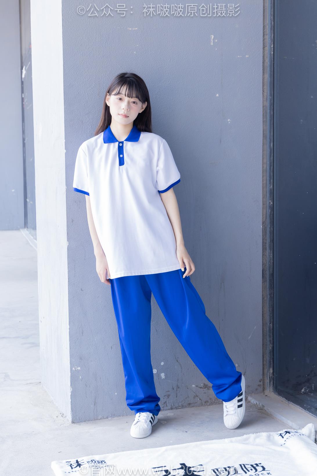 袜啵啵 393期花絮版 糯米板鞋白棉袜裸足校服[150P/1V/7.02G]插图