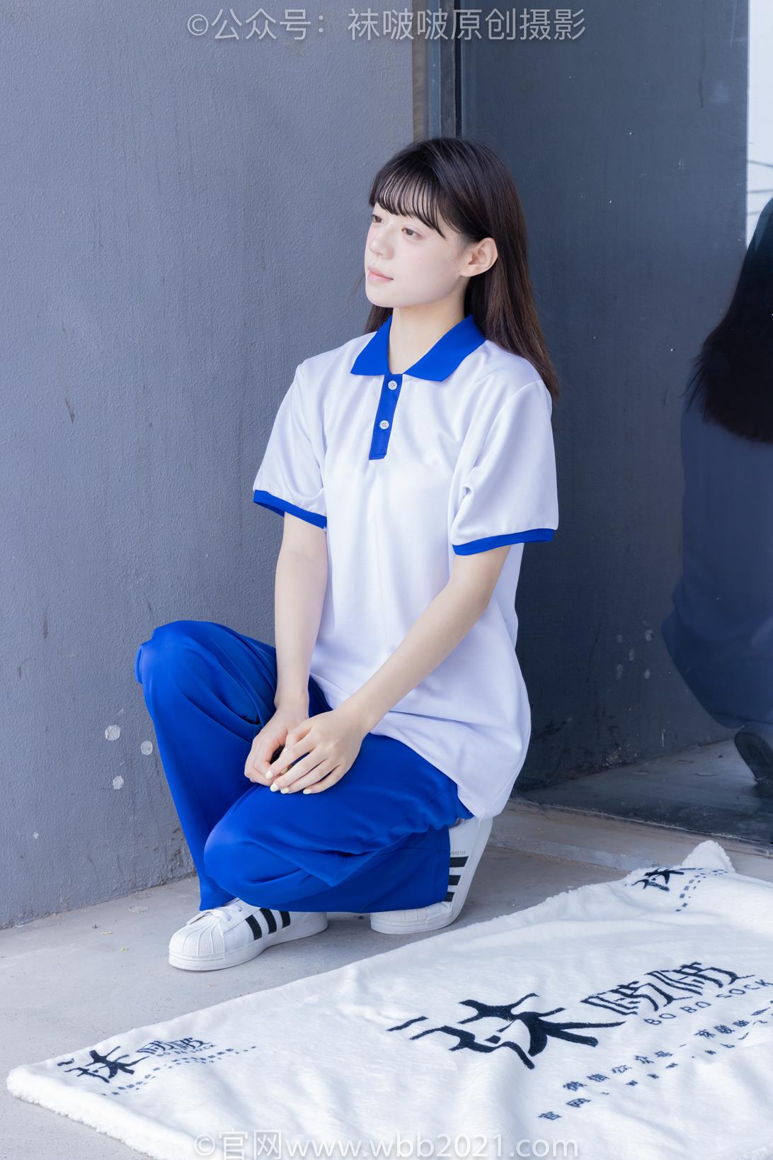 袜啵啵 393期花絮版 糯米板鞋白棉袜裸足校服[150P/1V/7.02G]插图7