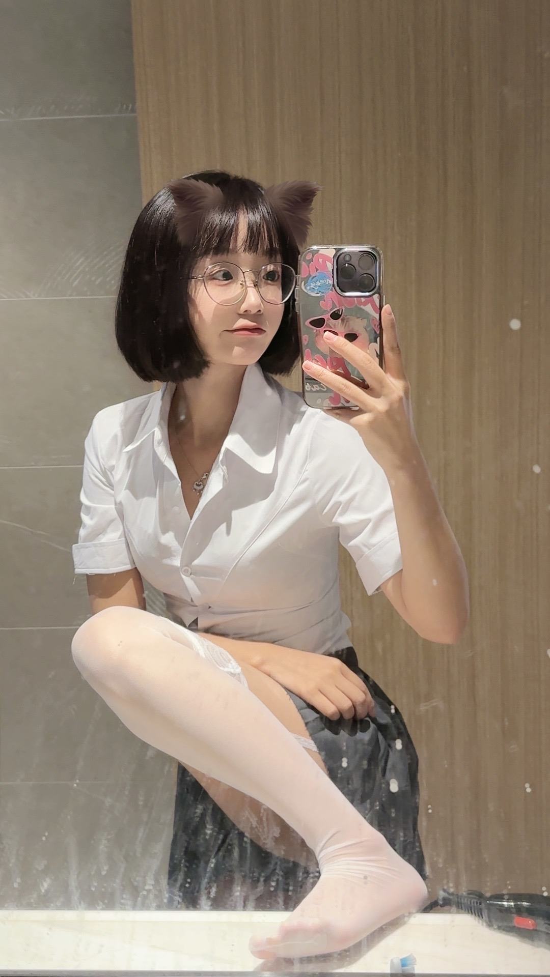 动漫博主@胜利的小生活微密圈系列 -JK至服 [12P/2V/15MB]插图1