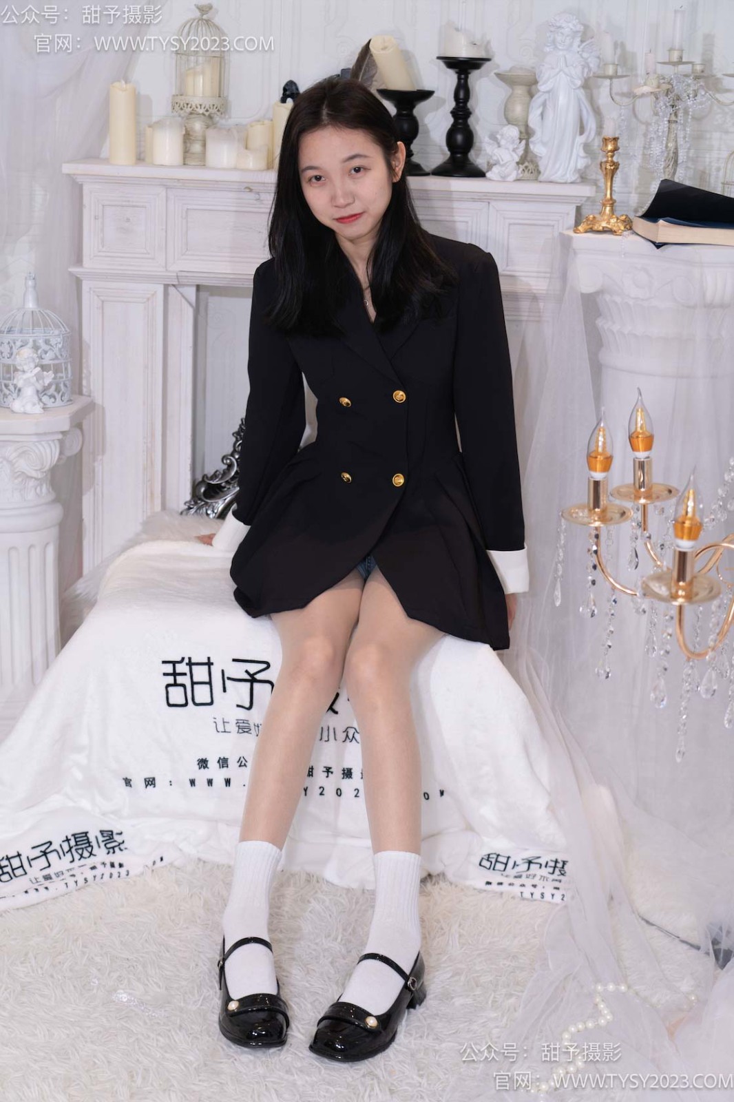 甜予摄影 NO.075 小桃-皮鞋、白棉袜、肉丝（脚尖加固款）[129P/2V/9.67GB]插图4
