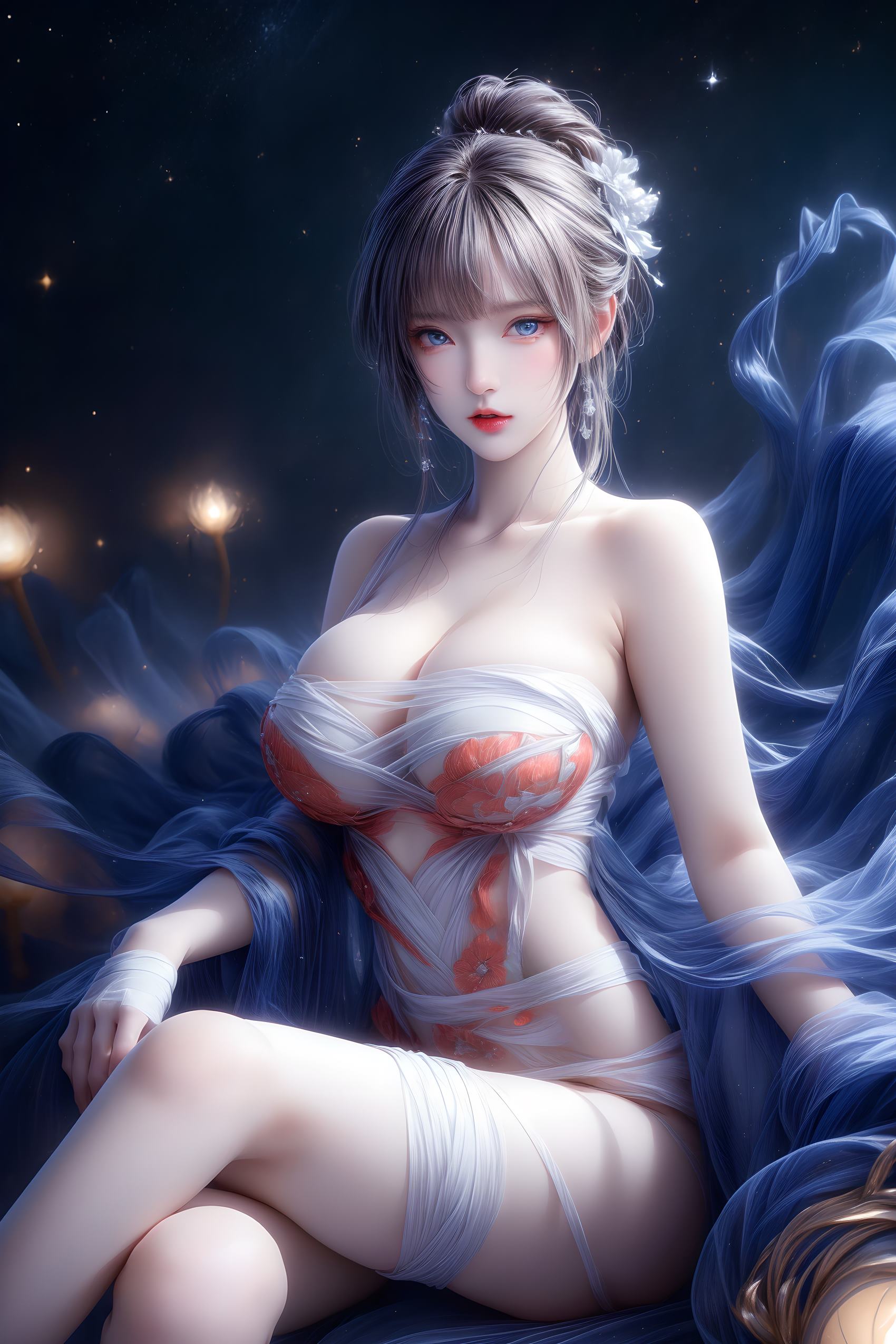 AI绘画 314 紫白少女[121P/1.41GB]插图