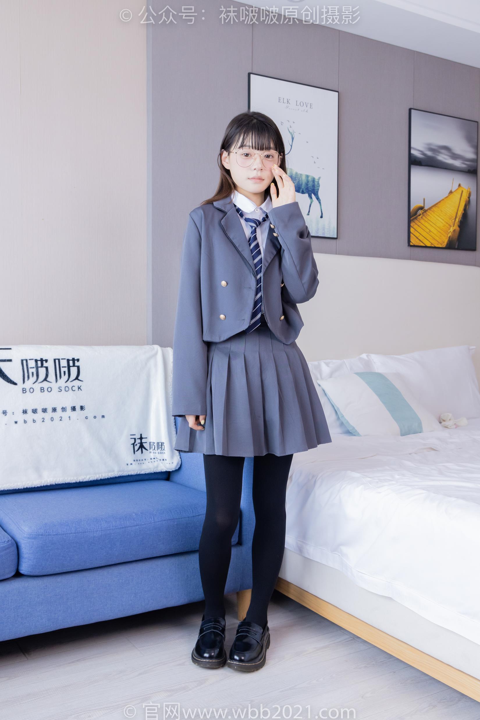 BoBoSocks袜啵啵 NO.402 糯米-皮鞋、厚黑丝、学苑jk[140P/1V/6.29GB]插图1