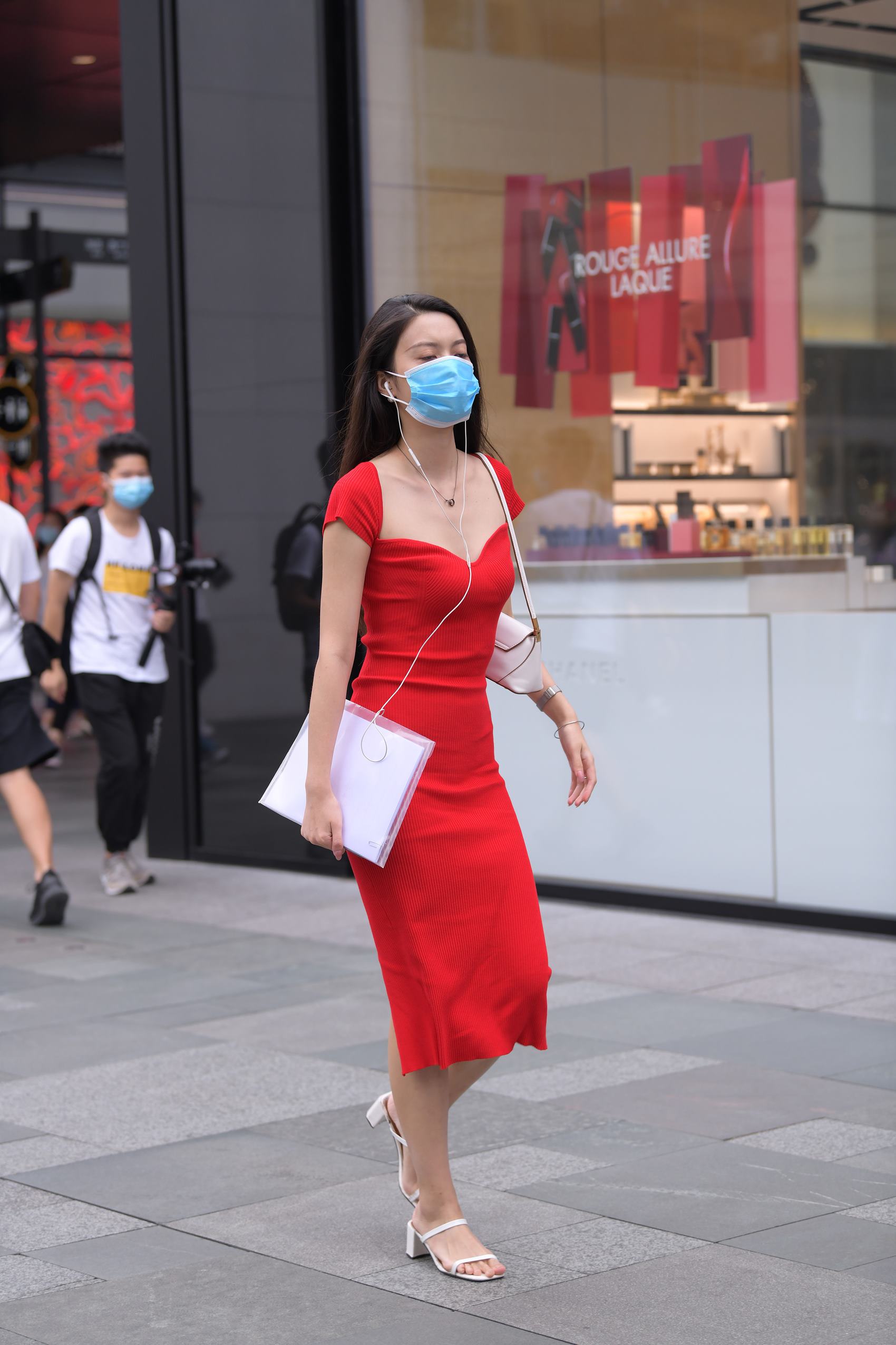 精选街拍作品 NO.3061 火红毛线长裙[76P/131MB]插图3