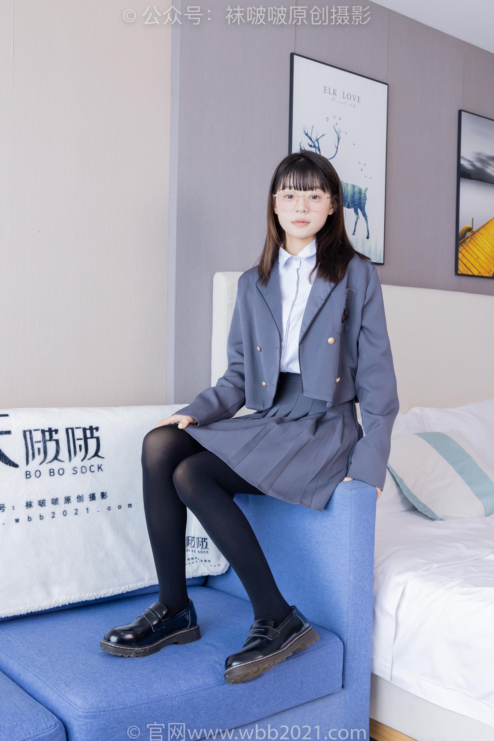 BoBoSocks袜啵啵 NO.402 糯米-皮鞋、厚黑丝、学苑jk[140P/1V/6.29GB]插图2