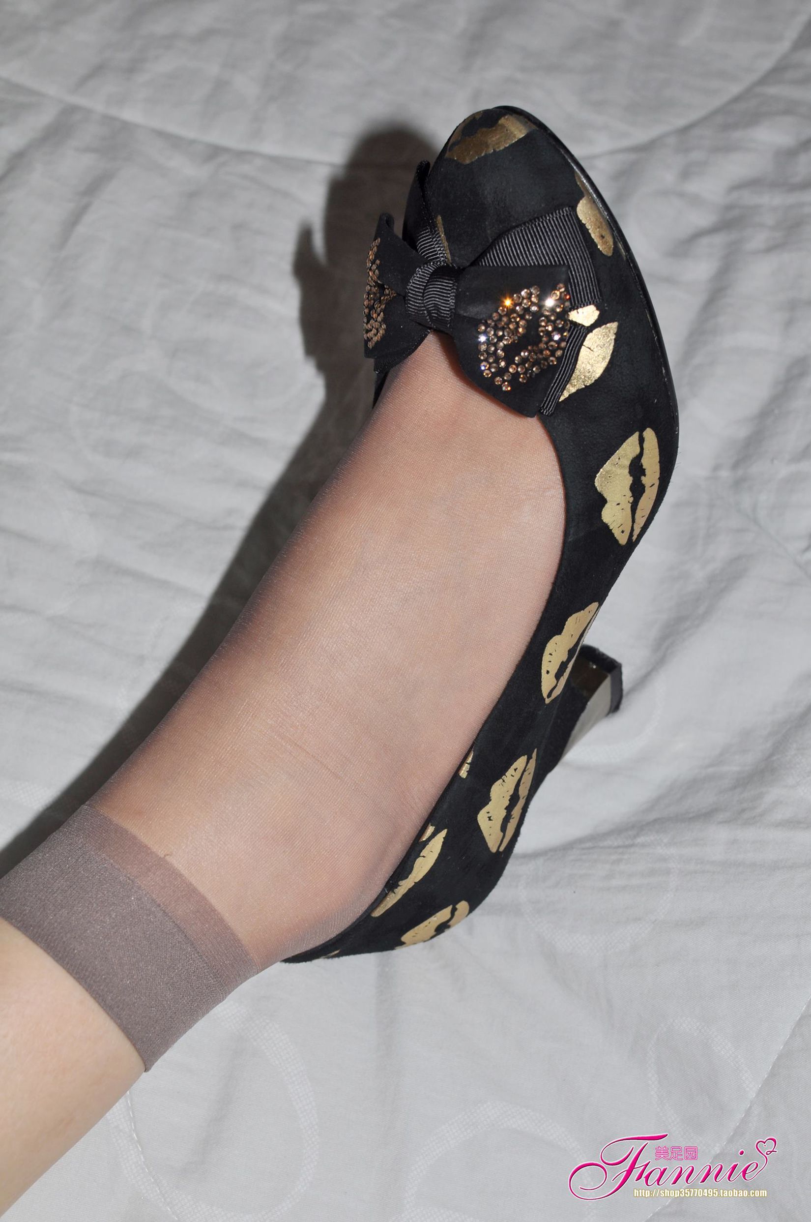 Fannie芬妮每足园 No.527 休闲时光 黑色船袜短灰丝[75P/196MB]插图4