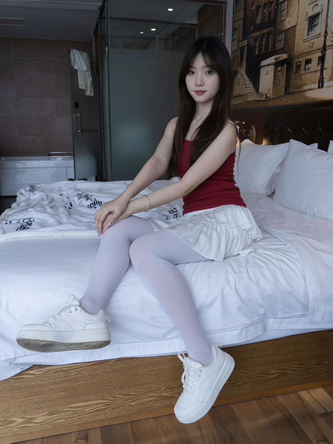 甜予摄影 NO.089 璇璇-板鞋、厚白丝[136P/2V/10.42GB]插图1