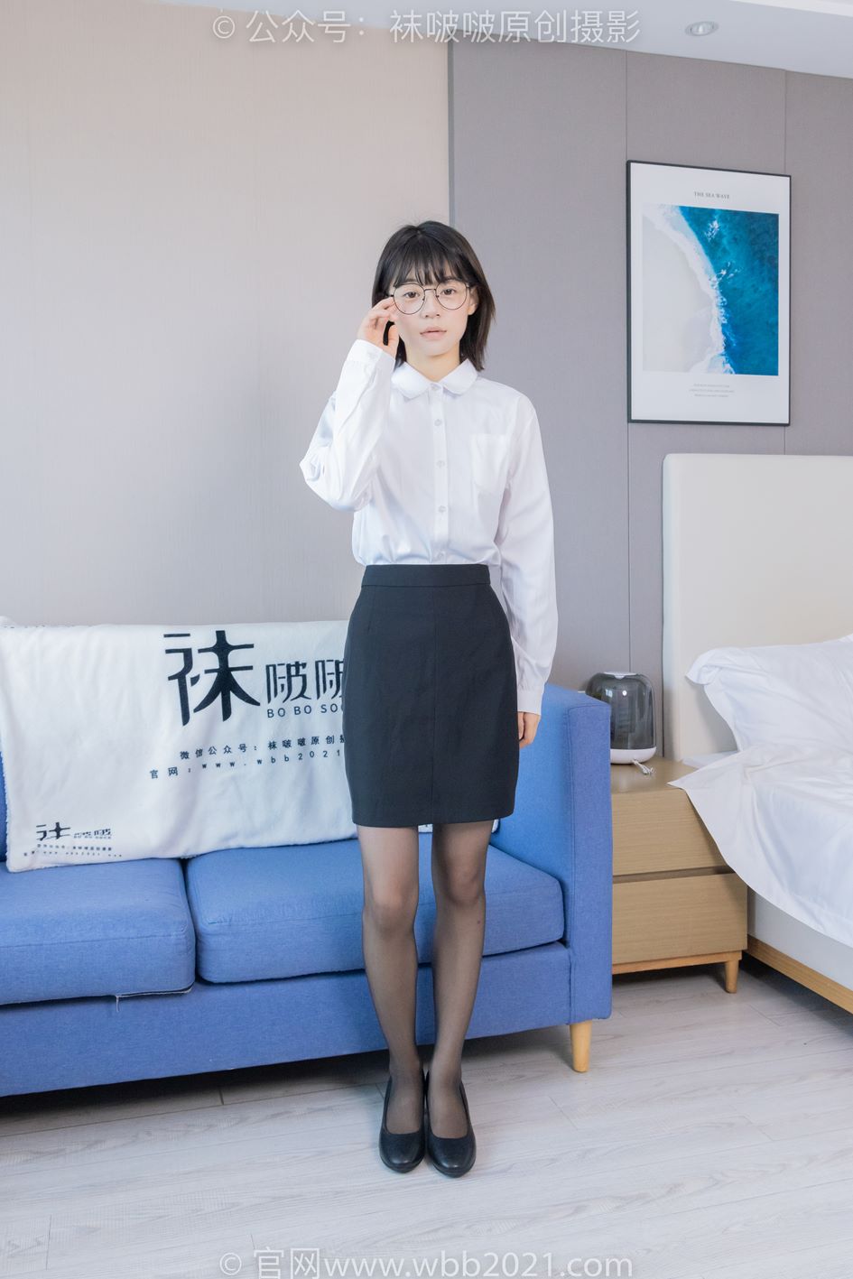 袜啵啵436期：糯米-OL至服、两双平底鞋、薄黑丝（脚尖透明款）、厚肉丝[150P/1V/6.51G]插图5