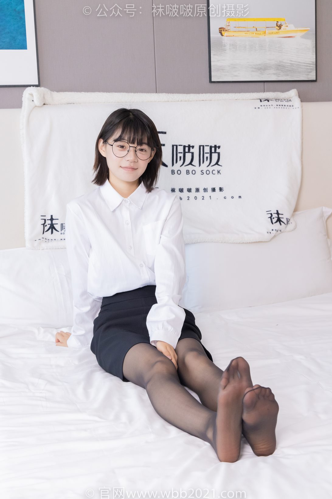 袜啵啵436期：糯米-OL至服、两双平底鞋、薄黑丝（脚尖透明款）、厚肉丝[150P/1V/6.51G]插图4