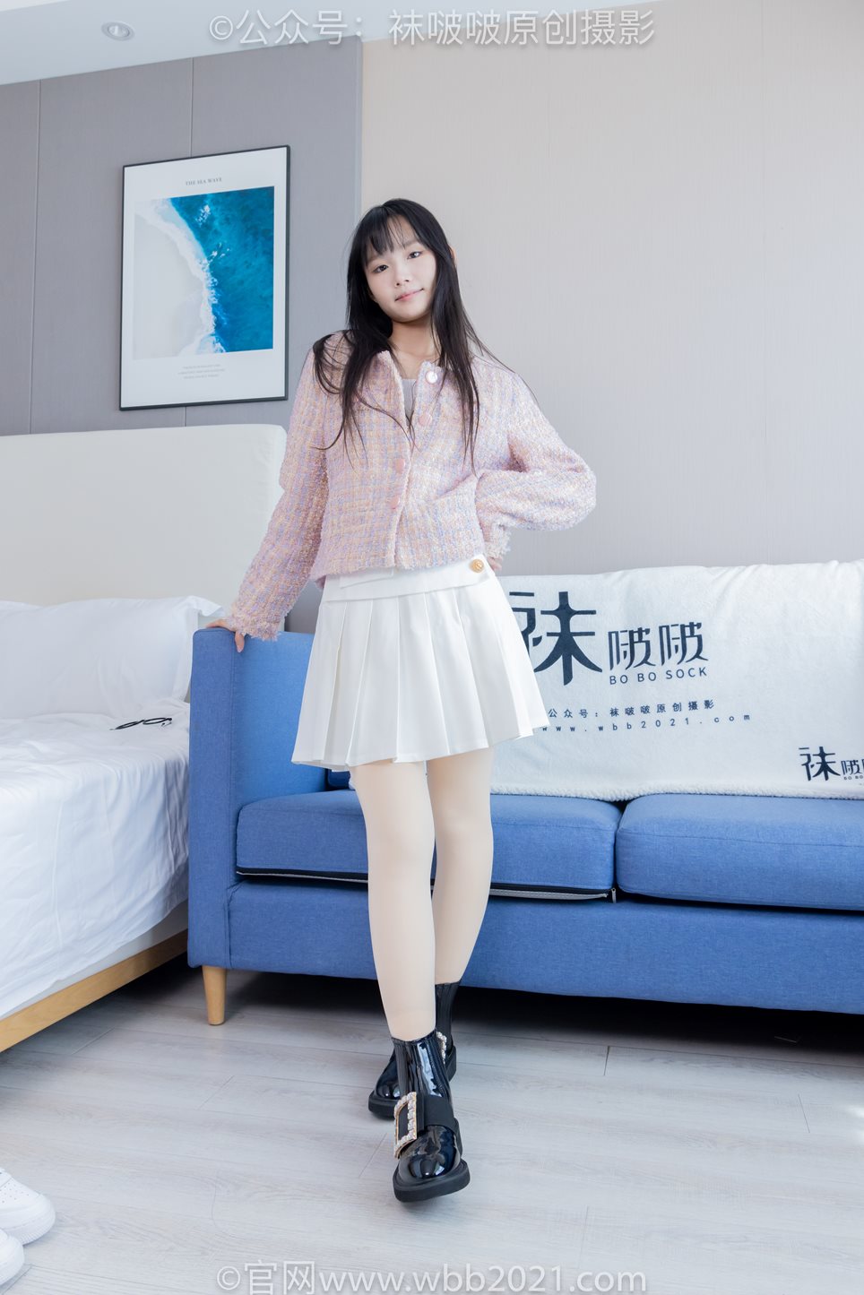 袜啵啵438期：甜甜圈-皮鞋、板鞋、白棉袜、黑色踩脚袜、肉色踩脚袜 [150P/1V/7.27G]插图