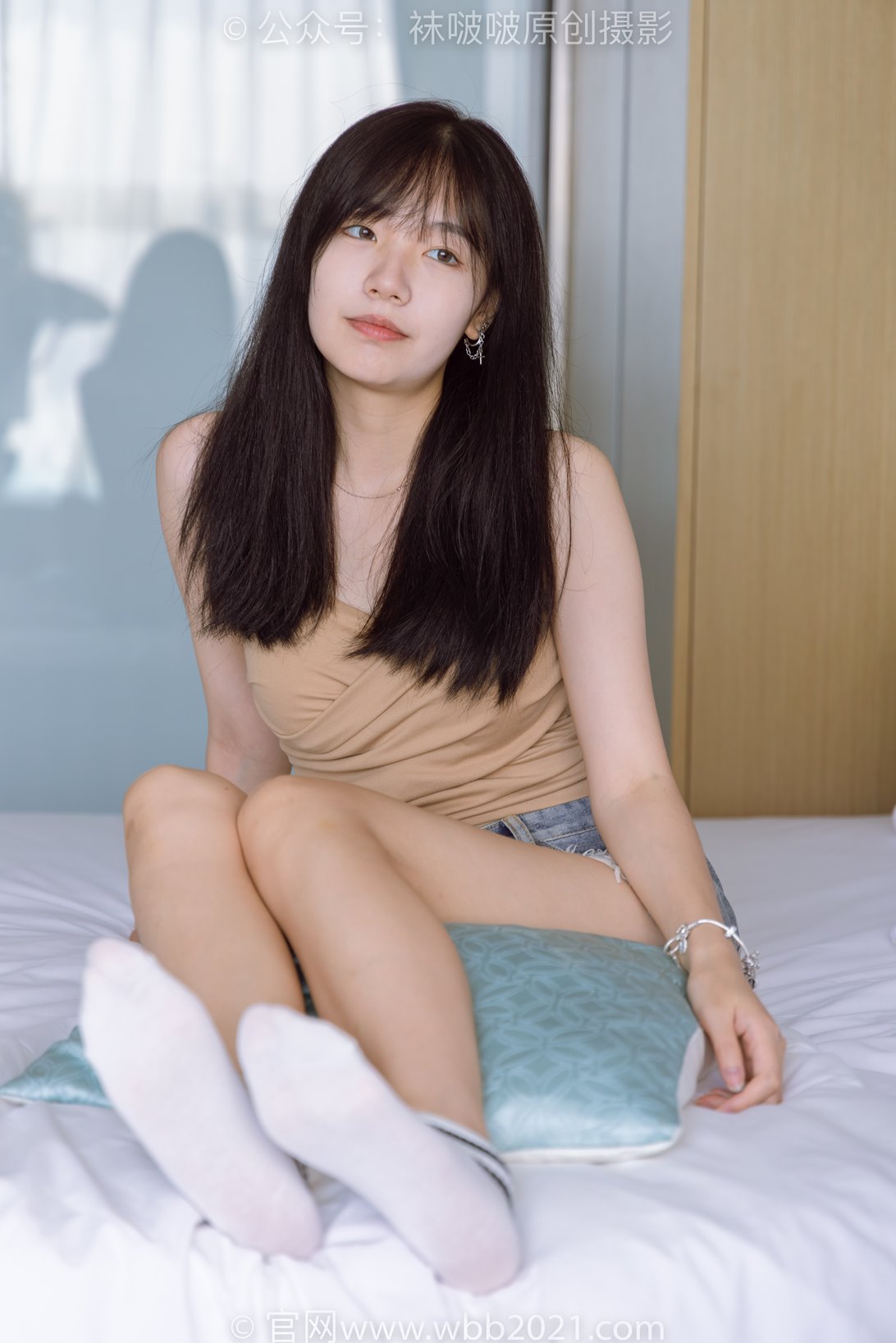 袜啵啵441期：小甜豆-高跟长靴、白棉袜、裸足【179P1V6.56G】插图6