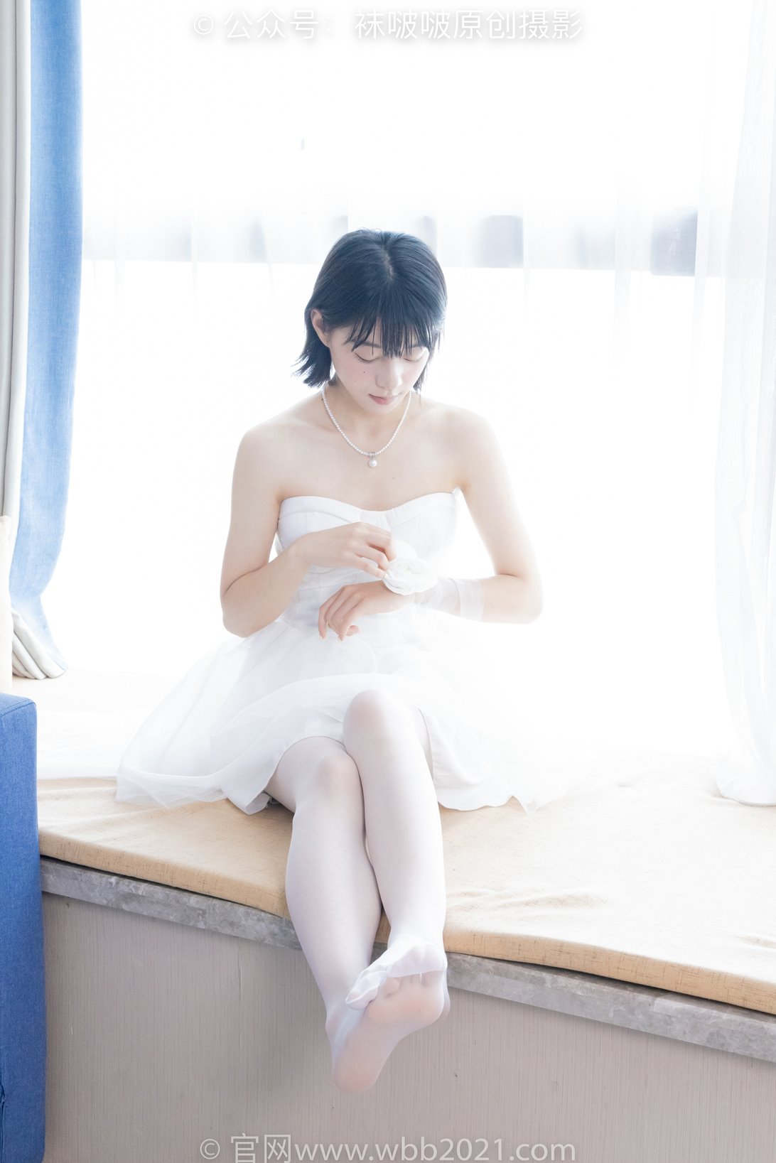 袜啵啵443期花絮版：糯米-高跟鞋、白丝（脚尖加固款）、裸足 [140P/1V/6.32G]插图3