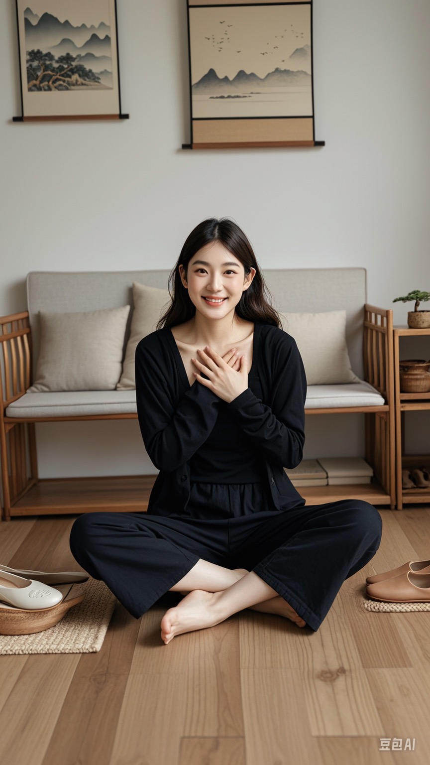 甜予摄影非官方AI版 NO.103 小云-板鞋、黑棉袜、裸足、剪指甲泡脚剧情142P/23.92MB]插图3