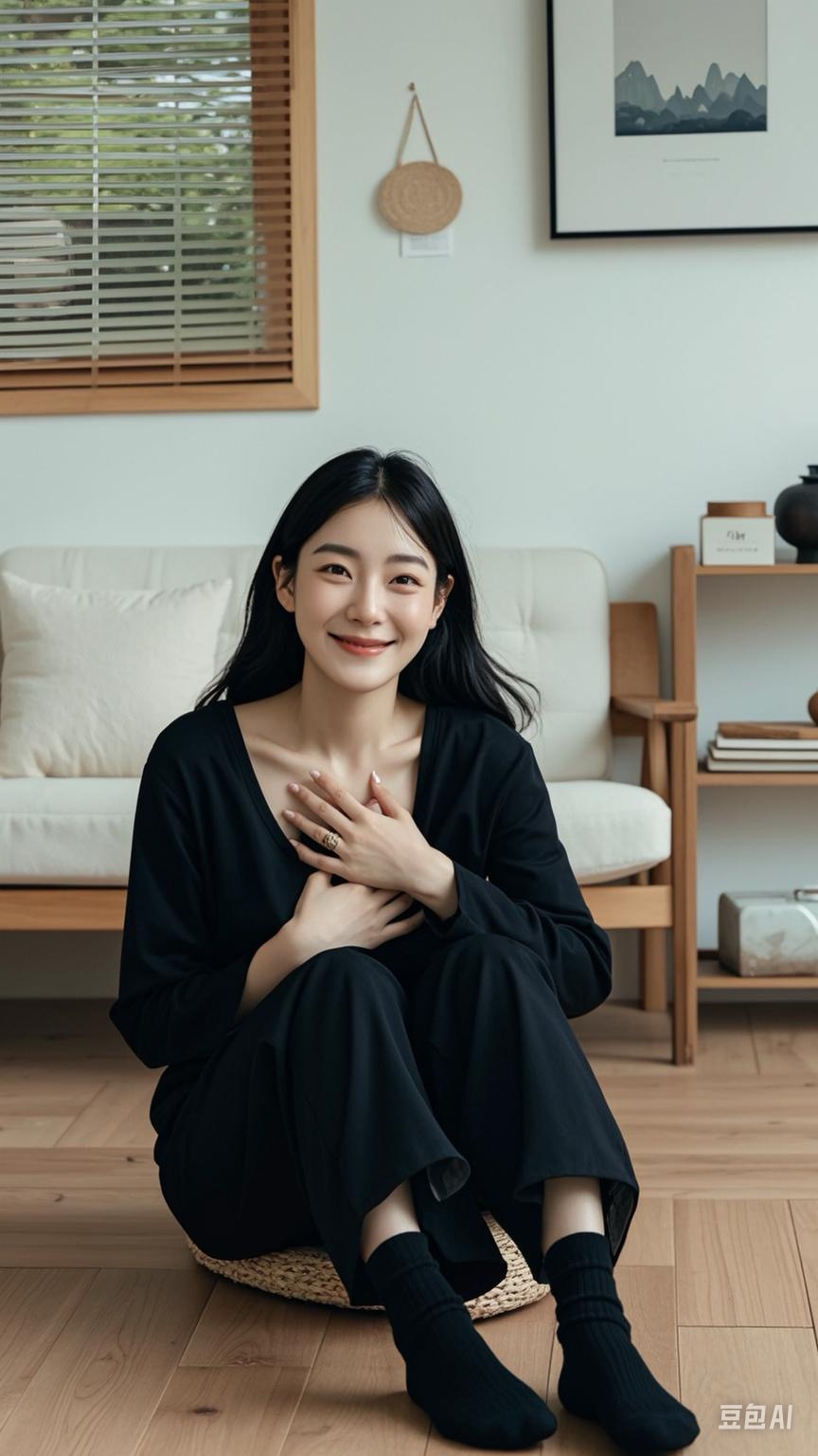 甜予摄影非官方AI版 NO.103 小云-板鞋、黑棉袜、裸足、剪指甲泡脚剧情142P/23.92MB]插图1