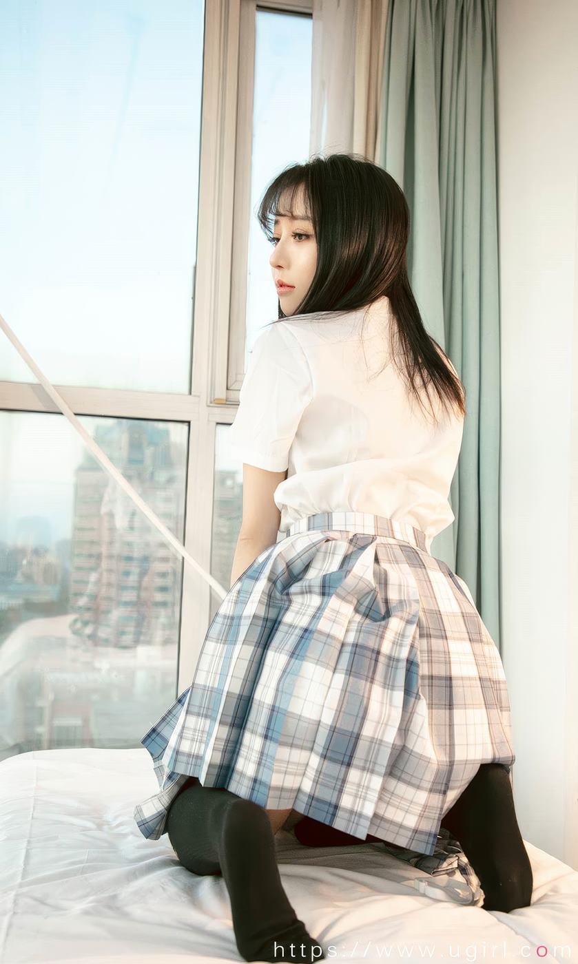 [爱犹物]2024 NO.2929 白亦ada 香色格子裙[35P/251MB]插图3