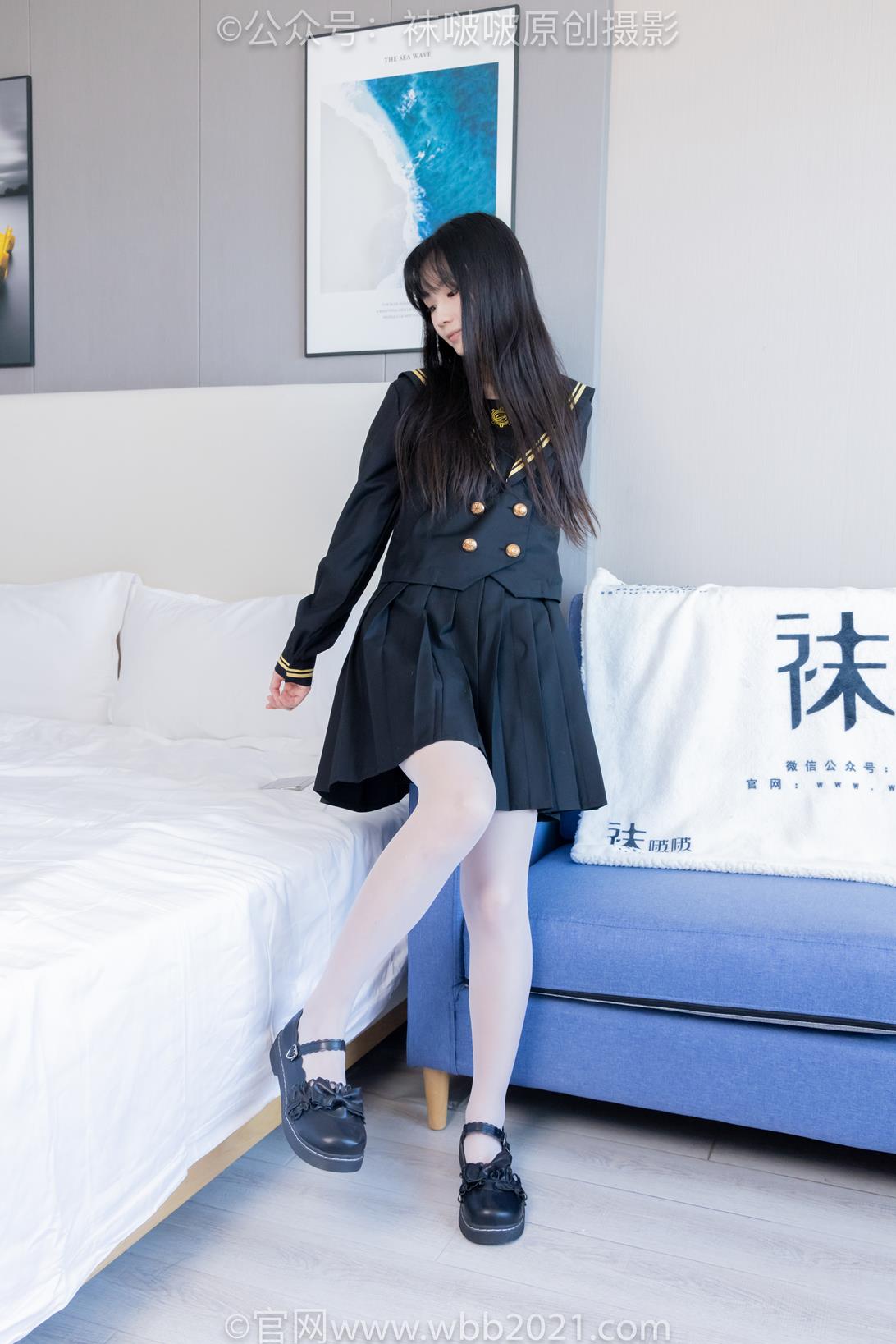 袜啵啵450期花絮：甜甜圈-皮鞋、白丝、裸足、裸足印泥踩脚印剧情 [142P/1V/7.56G]插图8