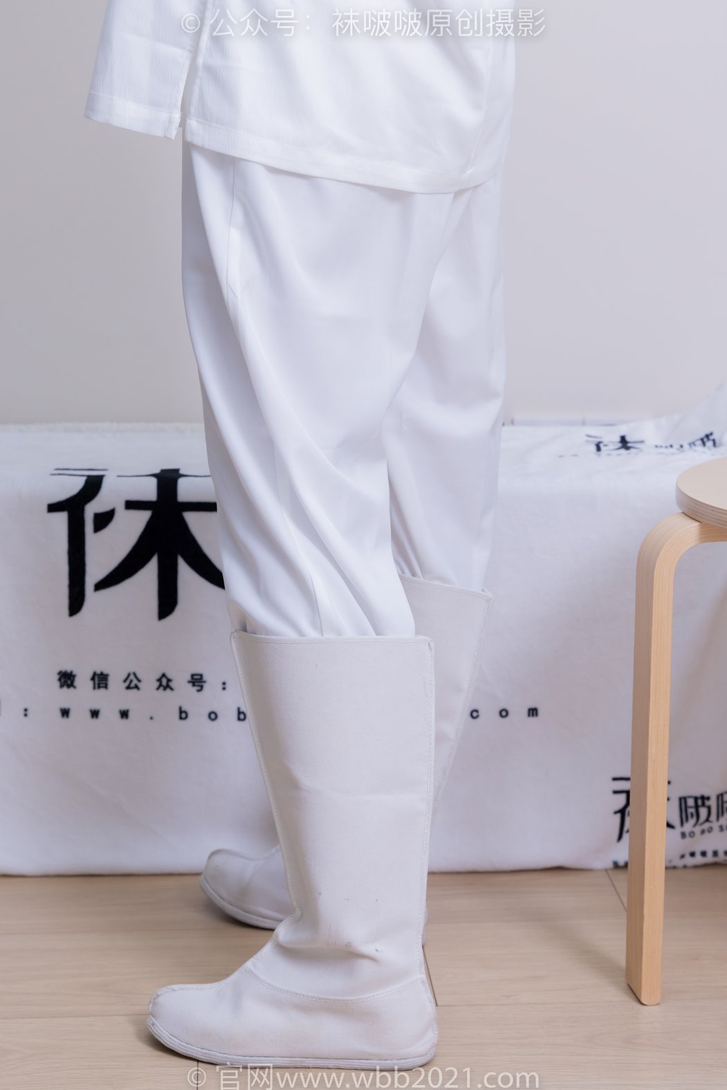 袜啵啵 积分限定作品032期：奶油-古装、古装靴、厚白丝、睡觉剧情花絮版 [209P/1V/7.99G]插图6