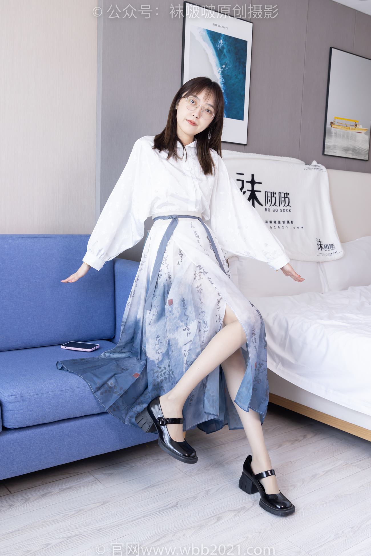 [BoBoSocks袜啵啵]NO.428 稚予-皮鞋、灰丝[150P/1V/6.05GB]插图1