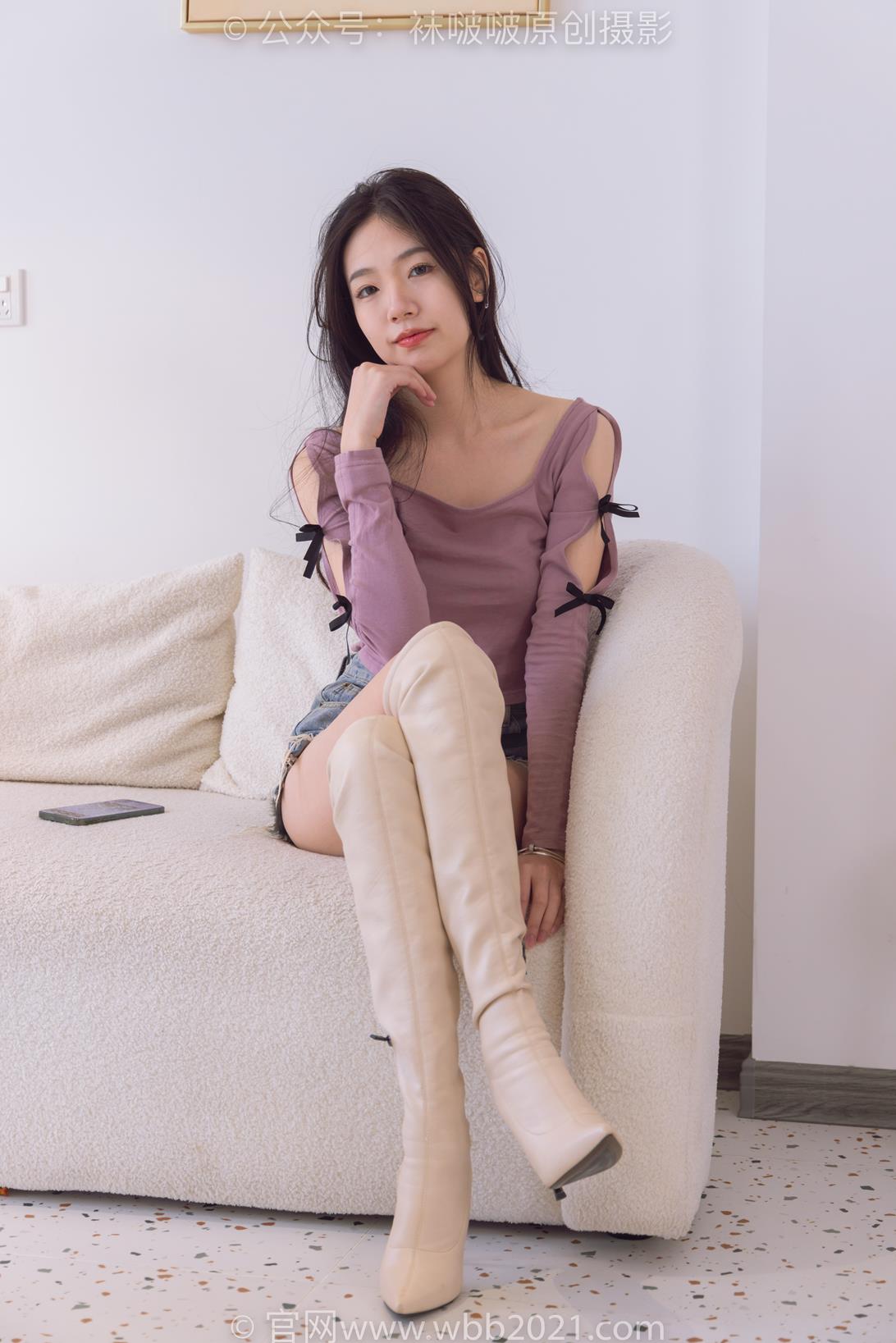 啵啵465期：小甜豆-长靴、白棉袜、裸足[140P/1V/5.78G]插图5