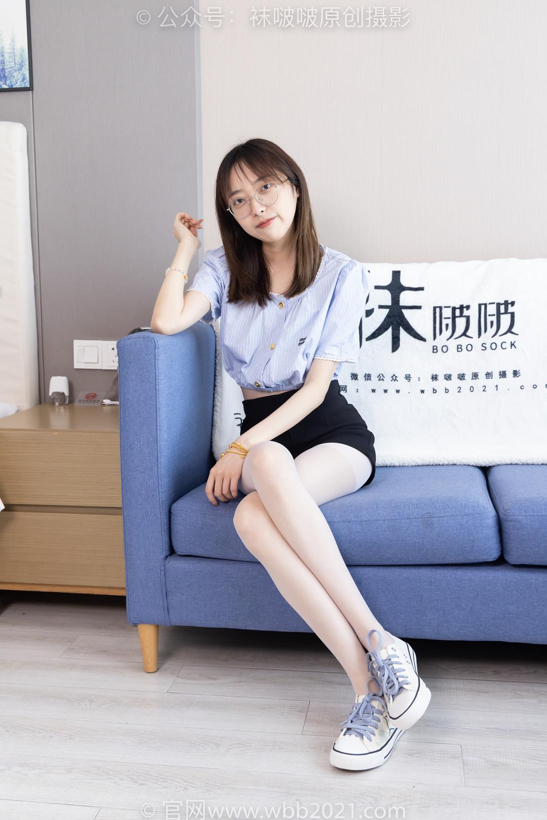 袜啵啵467期：稚予-板鞋、白丝（脚尖加固款）[150P/1V/6.72G]插图