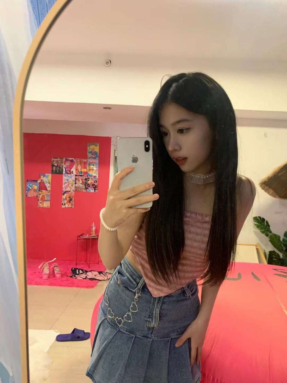 脚模面试脸足同框套路系列-045-165 94 36.5 长发XUE妹[17P/3V/13MB]插图1