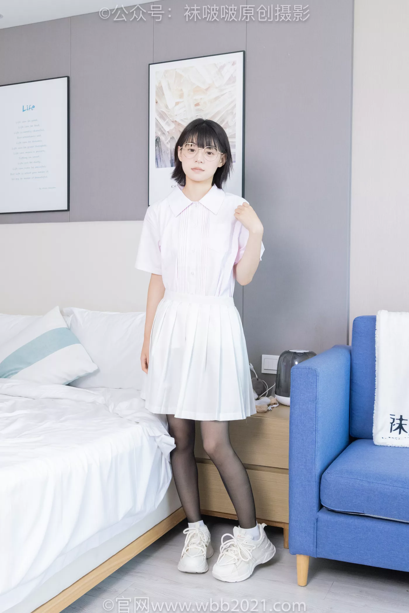 [BoBoSocks袜啵啵]NO.449 糯米 运动鞋、白棉袜、黑丝[148P/1V/7.58GB]插图3