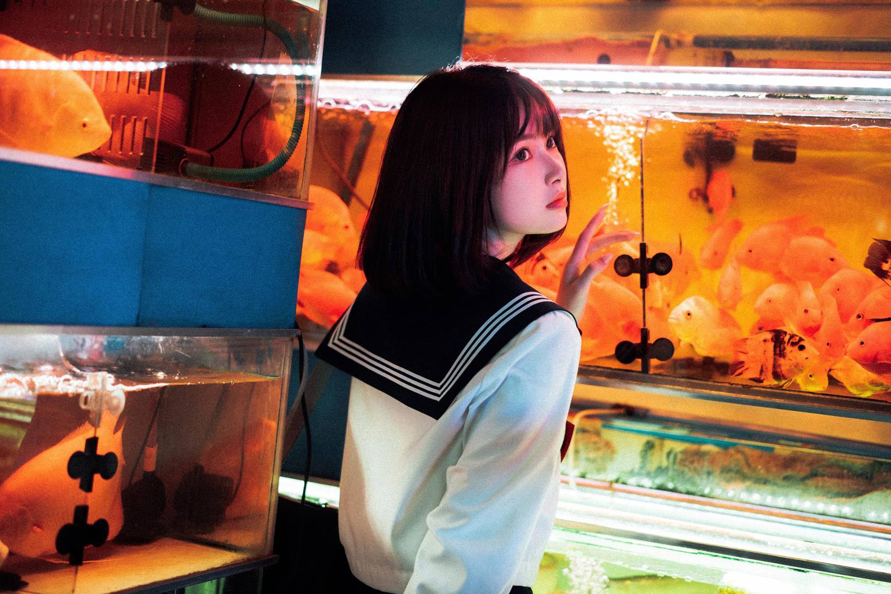 网紅Coser@河豚抚子 金鱼JK [15P/396MB]插图3