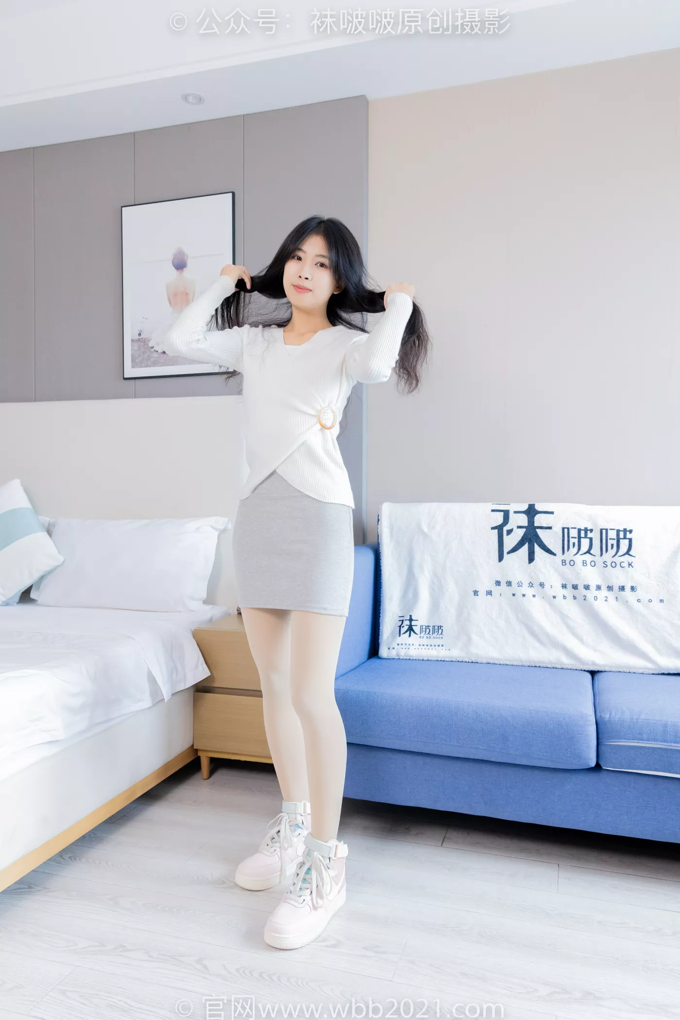 [BoBoSocks袜啵啵]NO.462 奶油-板鞋、厚肉丝、黑丝[145P/1V/6.55GB]插图1