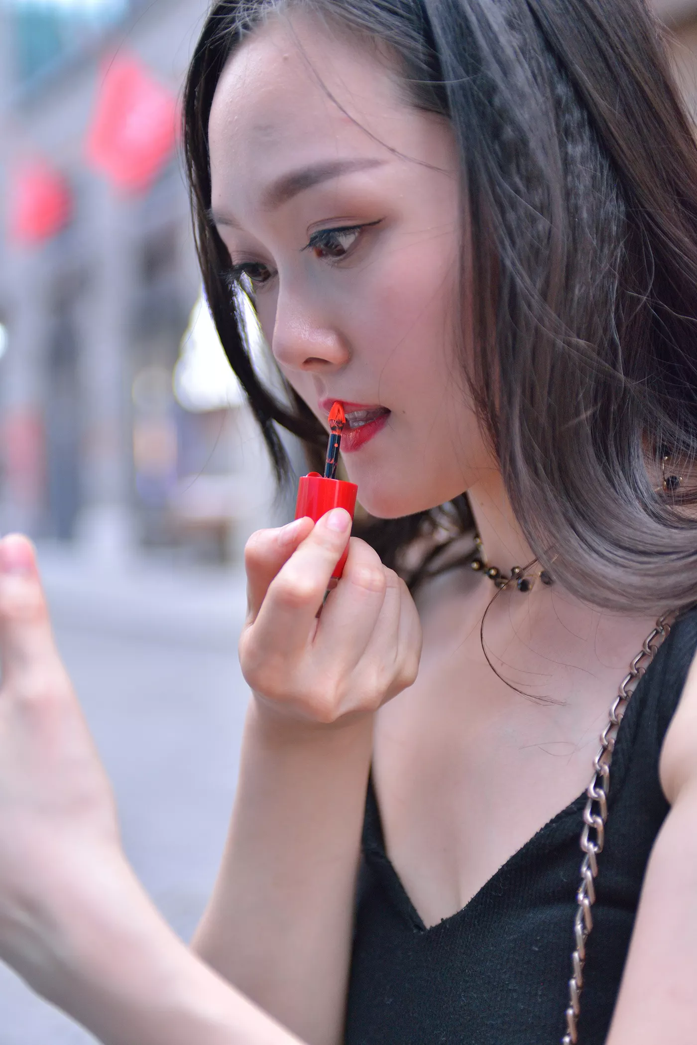 精选街拍作品 NO.4528 黑色知性优雅长裙[60P/107MB]插图3