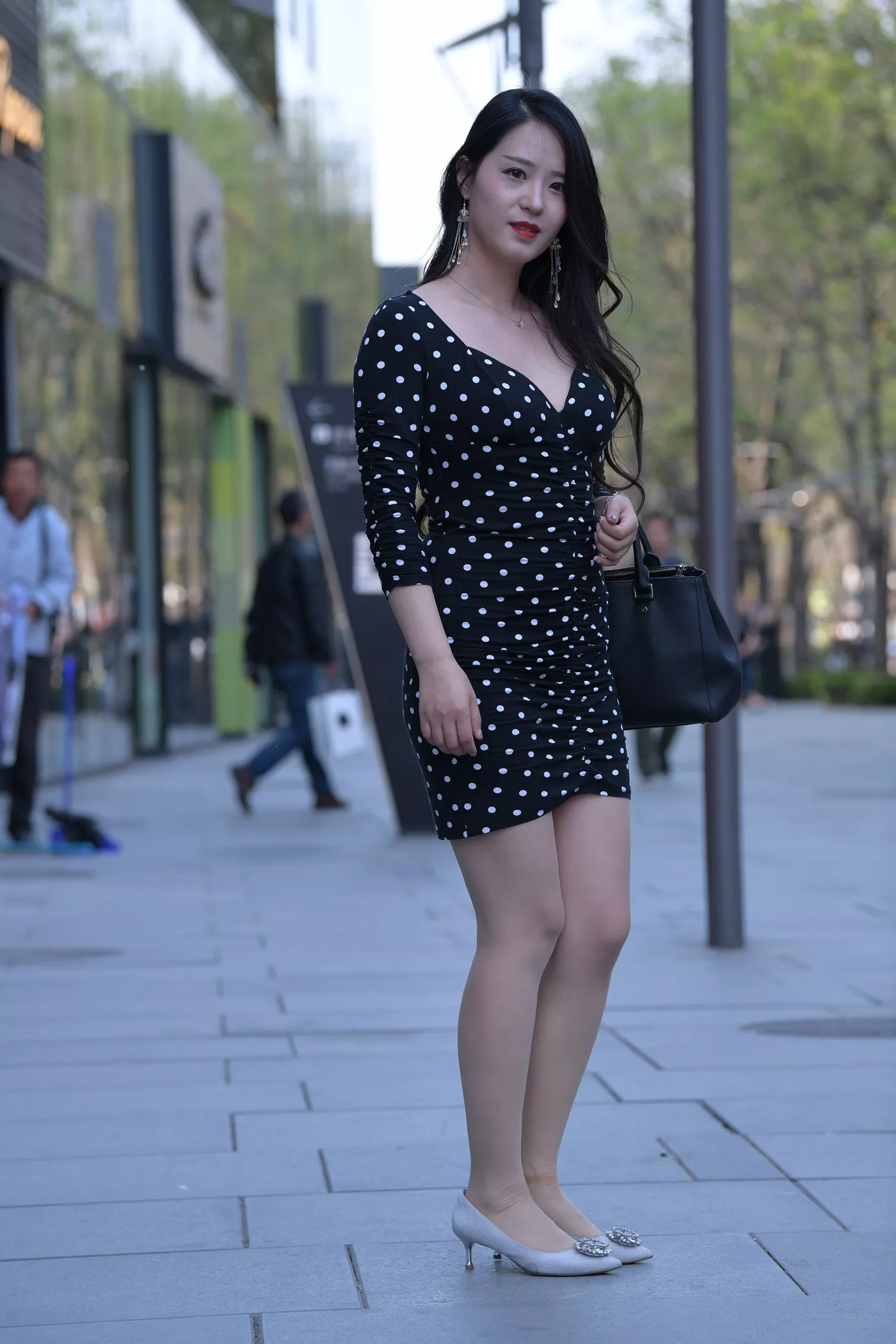 精选街拍作品 NO.4610 知性波点黑裙[263P/535MB]插图2