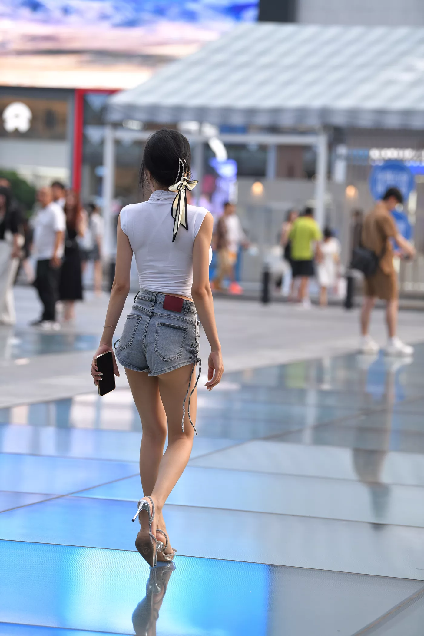 精选街拍作品 NO.4670 牛仔短裤姓感镁钕[159P/490MB]插图2