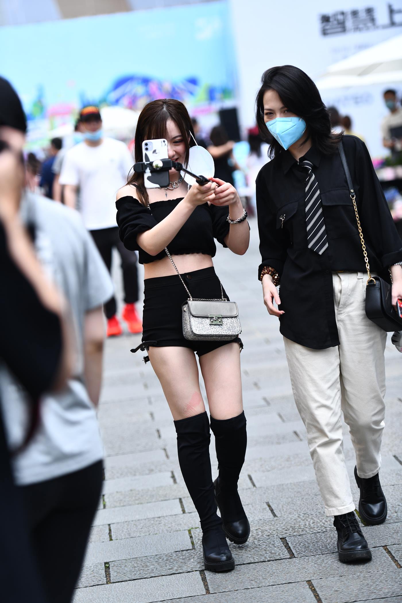 精选街拍作品 NO.5051 甜美长靴短裤[96P/186MB]插图1