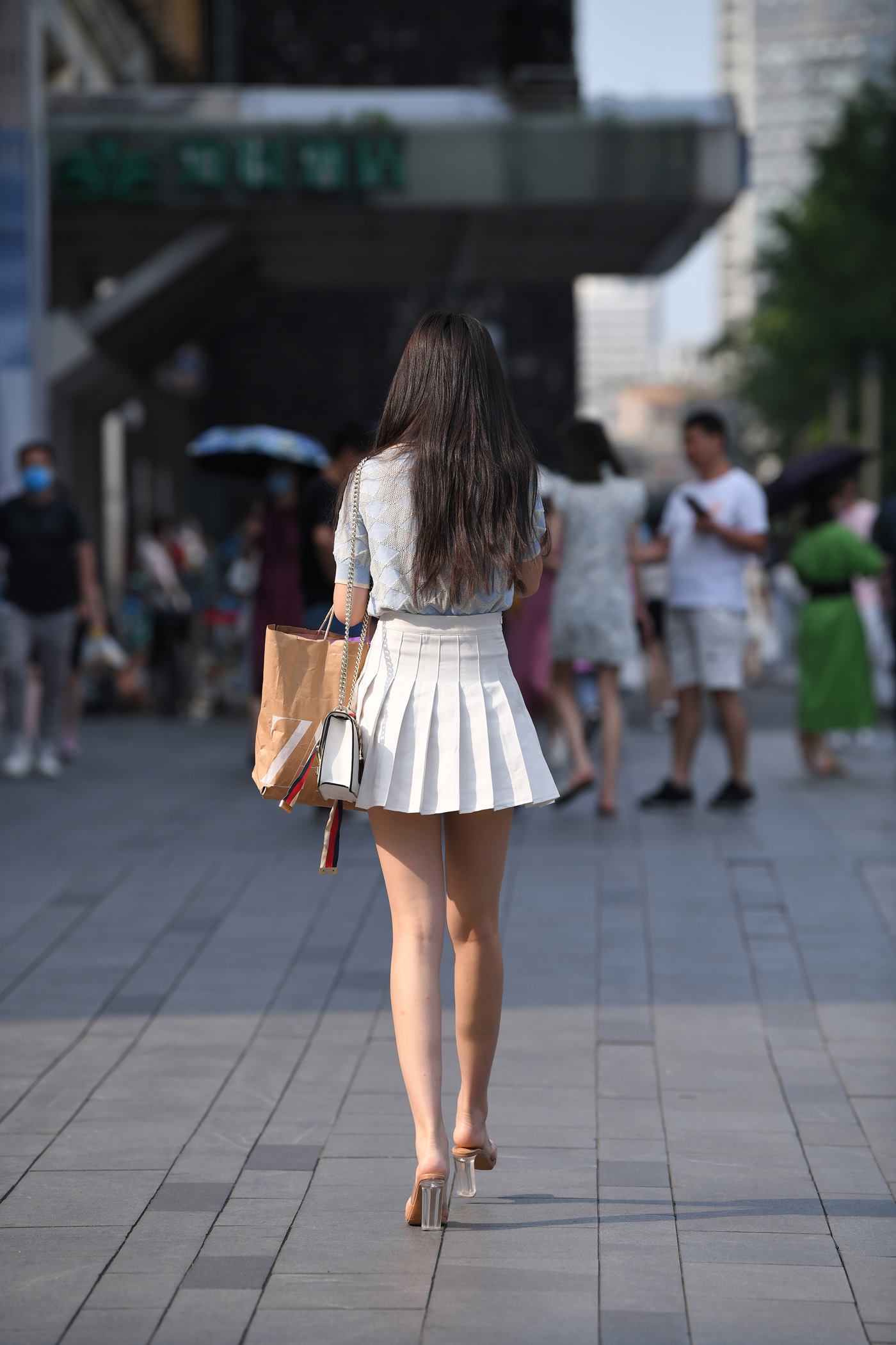 精选街拍作品 NO.4928 魅力白色百褶裙[78P/171MB]插图